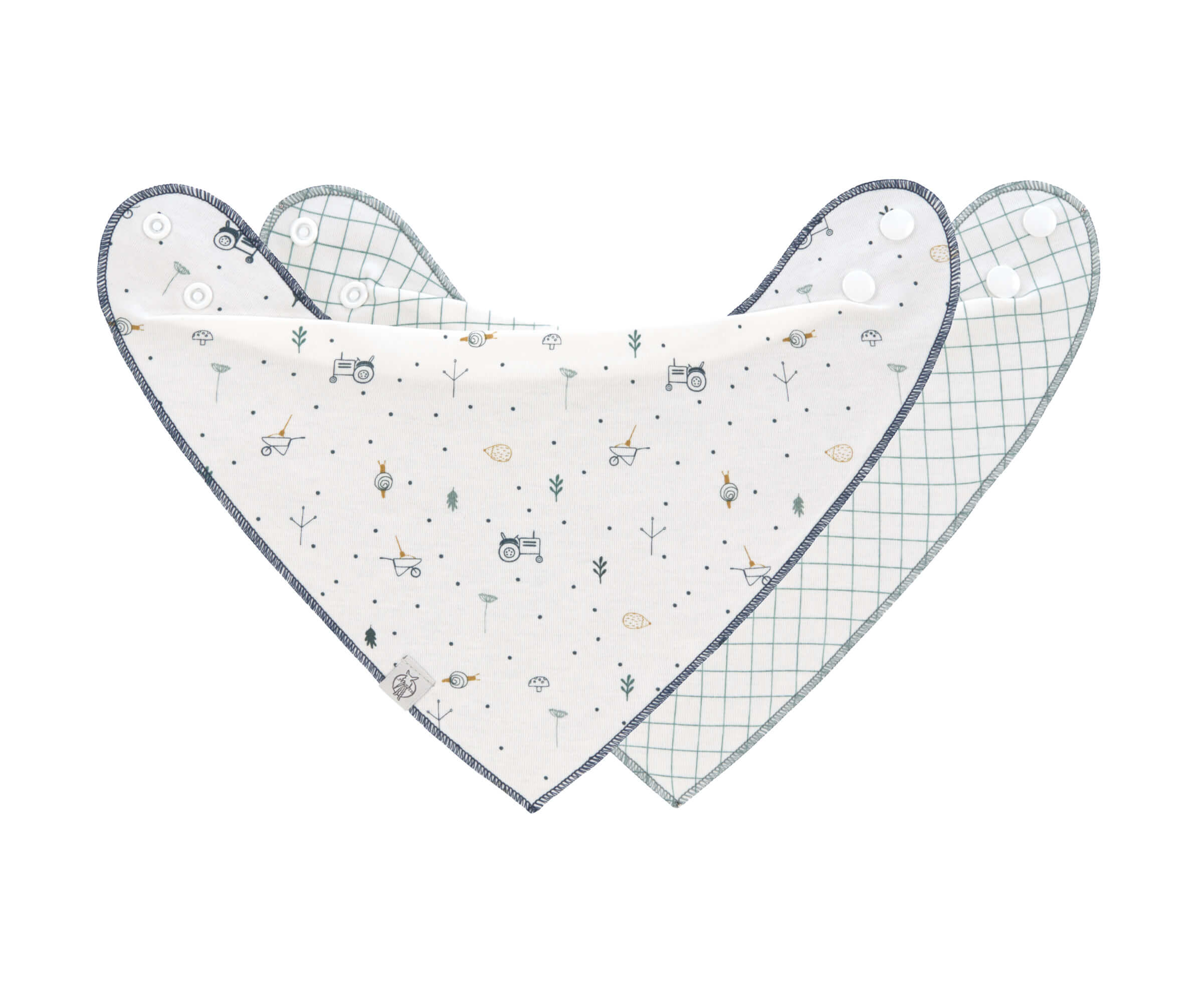 Dreieckstuch Baby Bandana 2er Set - Garden Explorer Traktor