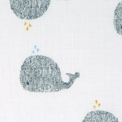 Muslin Swaddle 3er Set  - Little Water Whale