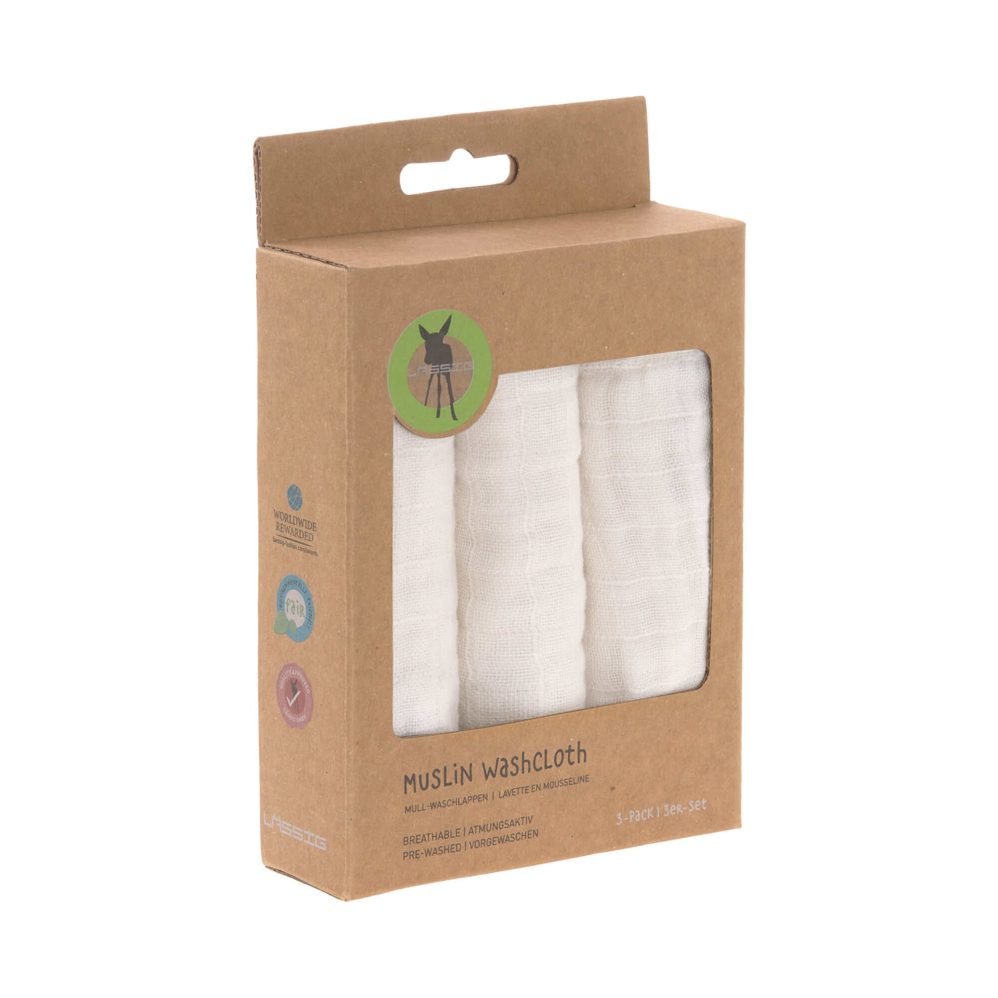 Waschhandlappen 3er Set || Muslin Washcloth Milky