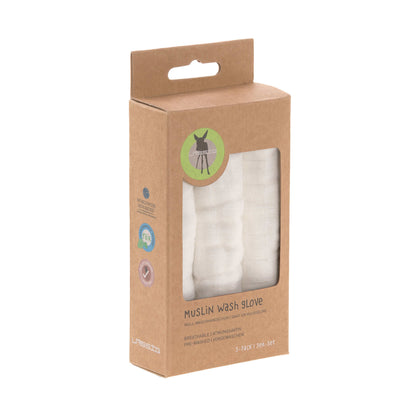 Waschhandschuh 3er Set || Muslin Wash Glove Milky