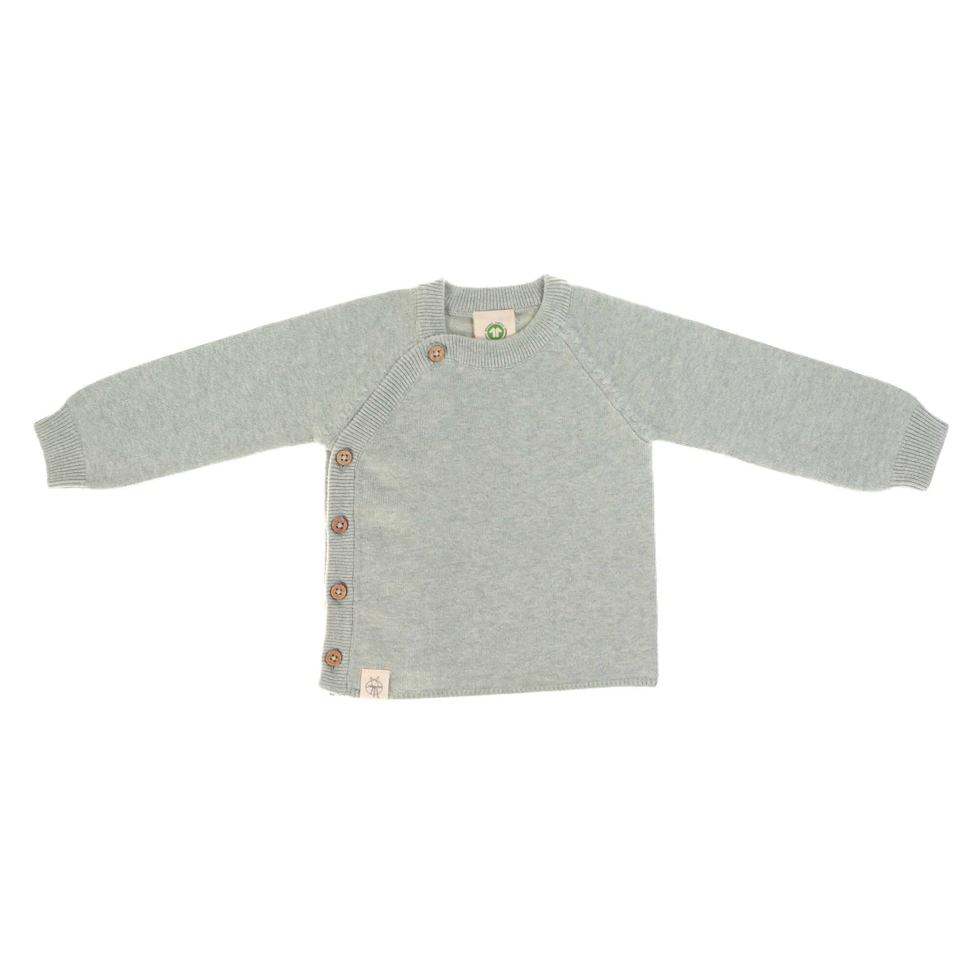 Knitted Kimono - Pullover Garden Explorer Light Aqua Grey