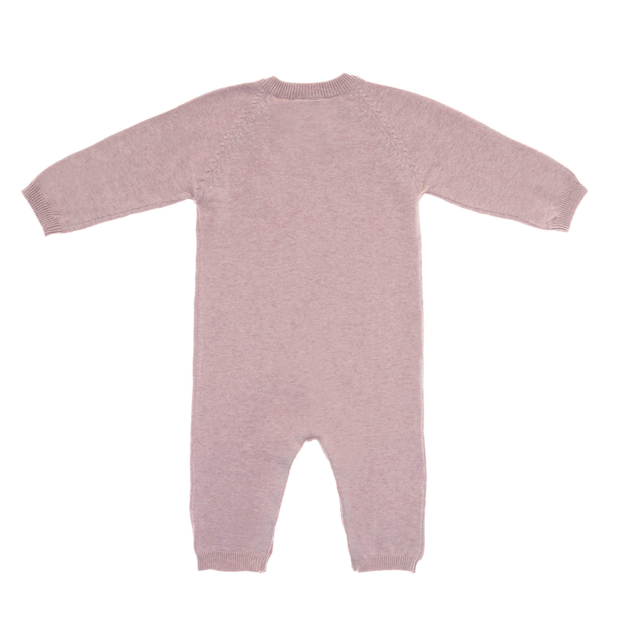 Knitted Overall GOTS Strampler - Garden Explorer Light Pink