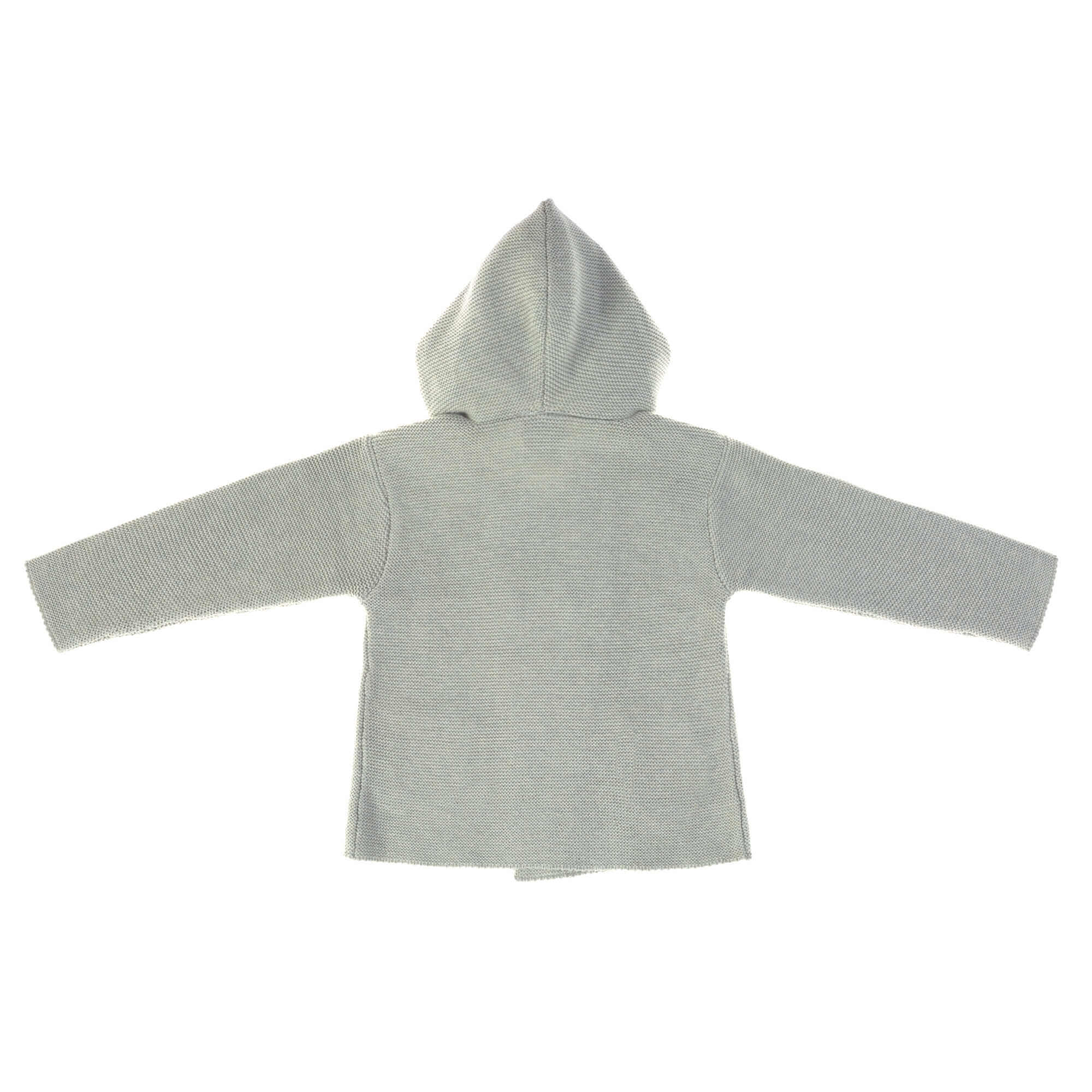 Knitted Hoodie GOTS Strickjacke - Garden Explorer Aqua Grey