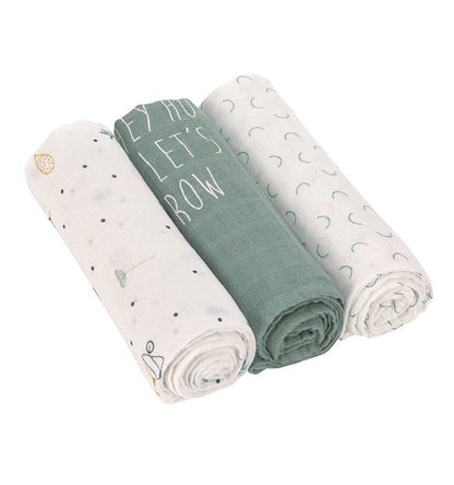 Muslin Swaddle 3er Set  - Garden Explorer Boy