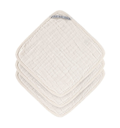 Waschhandlappen 3er Set || Muslin Washcloth Milky