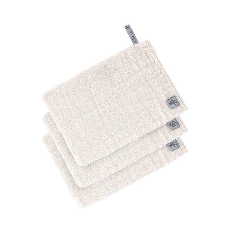 Waschhandschuh 3er Set || Muslin Wash Glove Milky