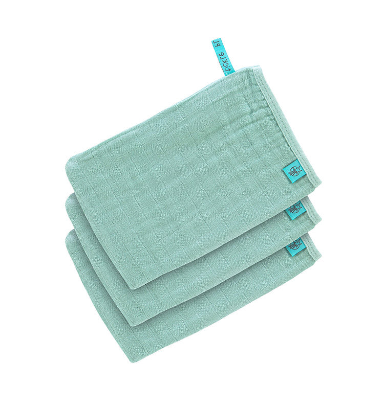 Waschhandschuh 3er Set || Muslin Wash Glove Mint