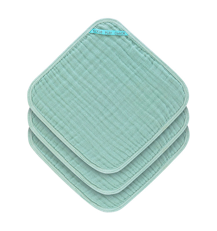 Waschhandlappen 3er Set || Muslin Washcloth Mint