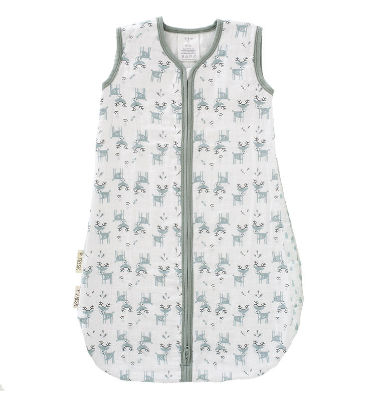 Musselin Baby Schlafsack -  Deer Forest Green