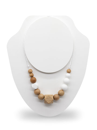 Breastfeeding necklace || Beachwood white