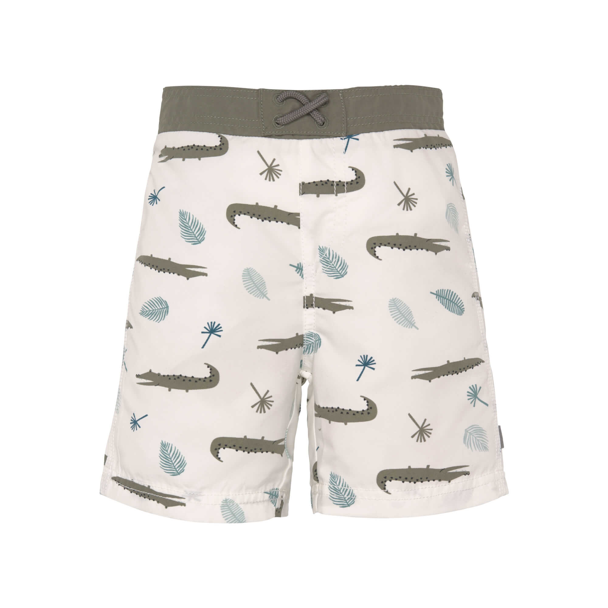 Kinder Windelbadehose || Crocodile White UV-Schutz