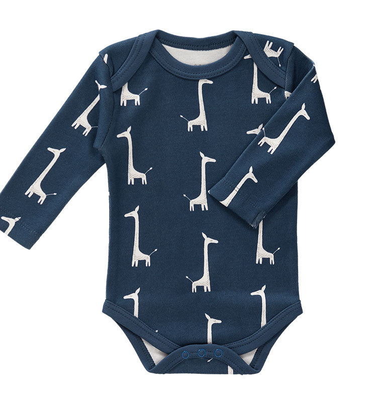 Body langarm || Giraffe indigo blau