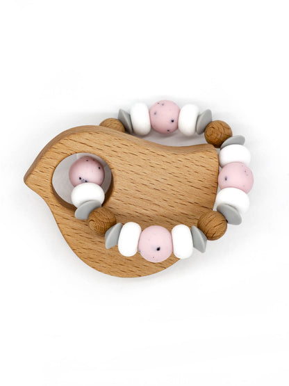 Teething Ring Griffin || Bird Galah Rose