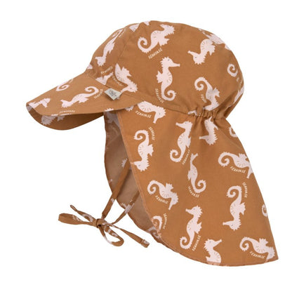 Sonnenhut UV-Schutz 80 || Sun Protection Flap Hat Seahorse Caramel