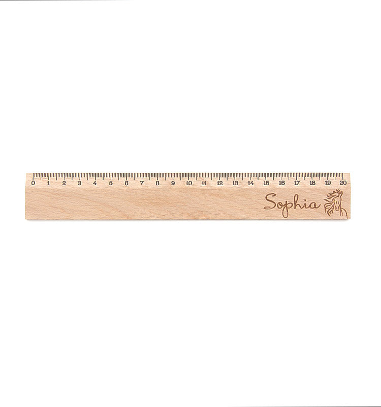 Holzlineal - 20cm personalisierbar