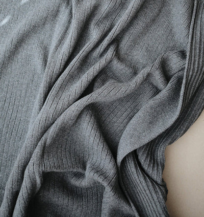 Babydecke  - Ribbed Gray Melange