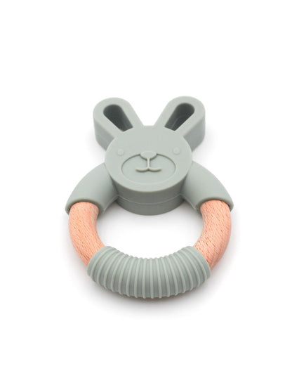 Teething ring || Rabbit blue gray