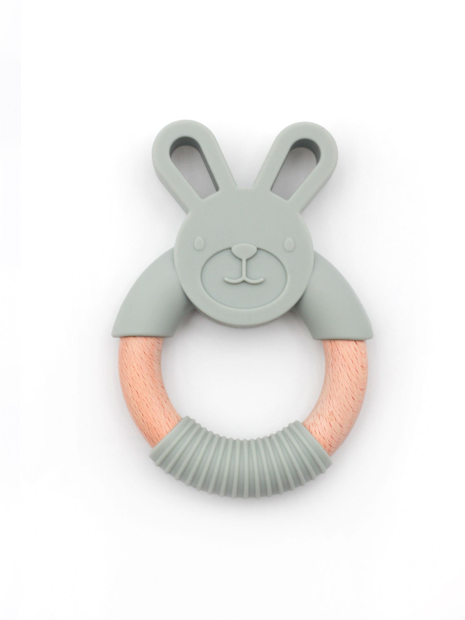 Teething ring || Rabbit blue gray