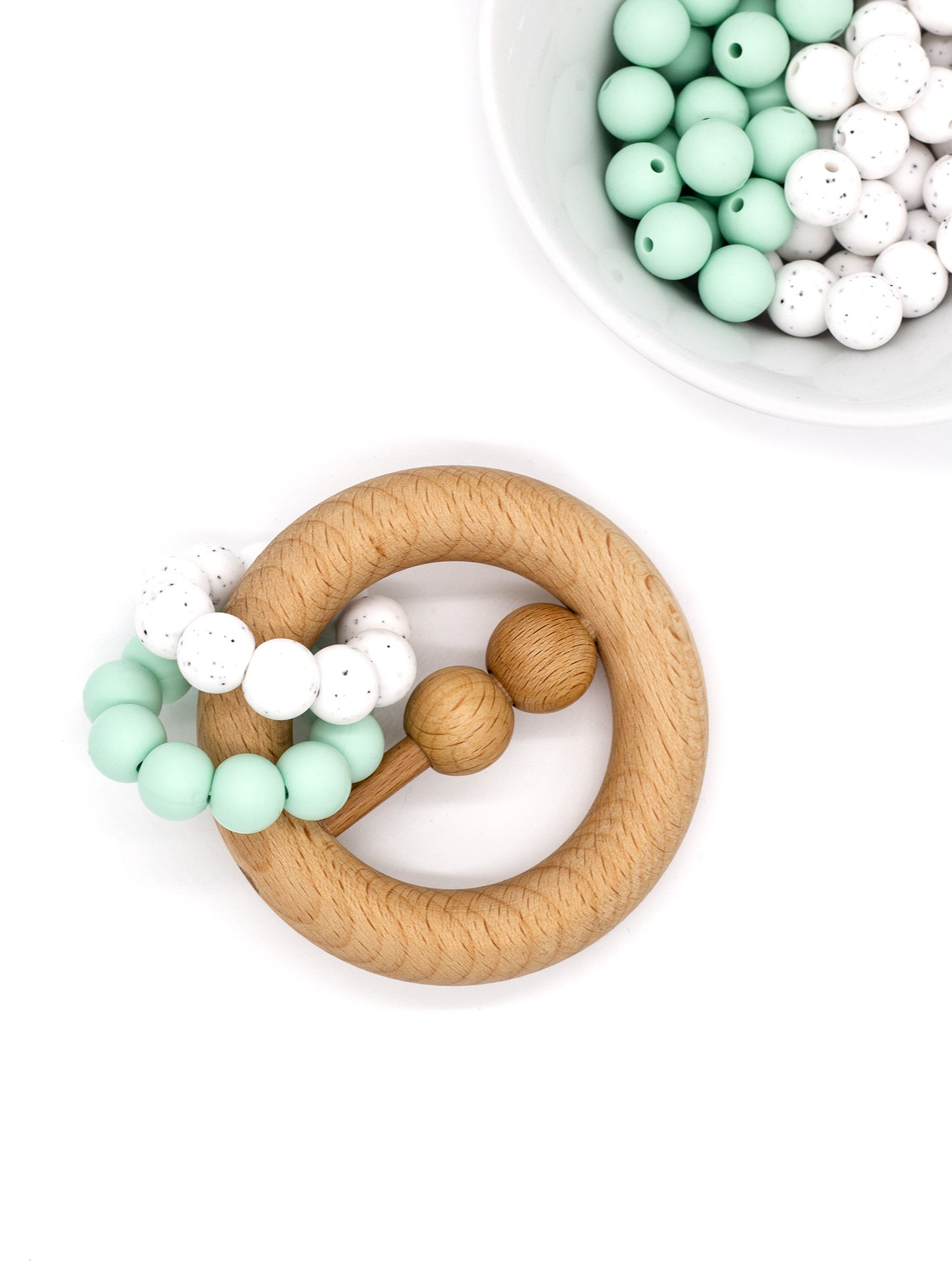 Beißring Rattle || Greifling Dotted mint