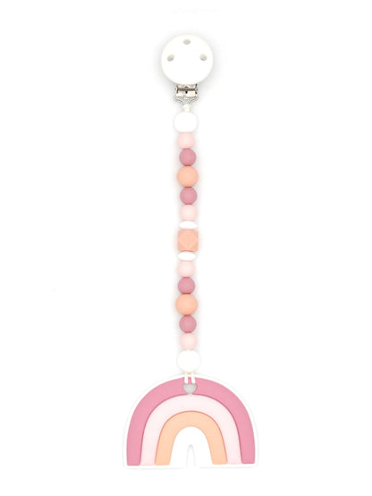 Teething necklace rainbow || pastel