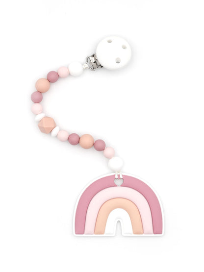 Teething necklace rainbow || pastel