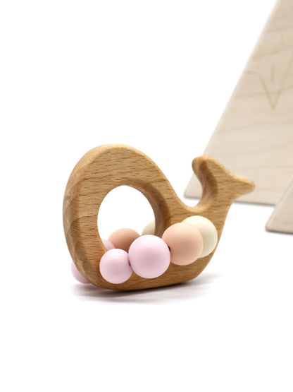 Teething ring Griffin || whale Bella pink